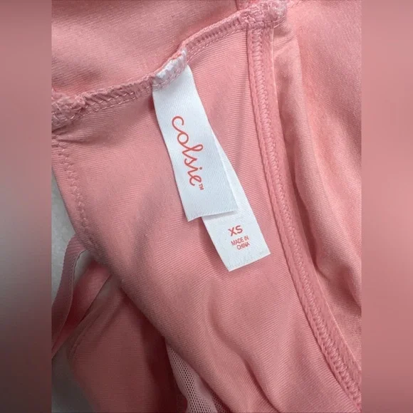 Colsie Womens Medium Pink Ruched Front Long Line Bralette Top Size XS - Picture 6 of 7